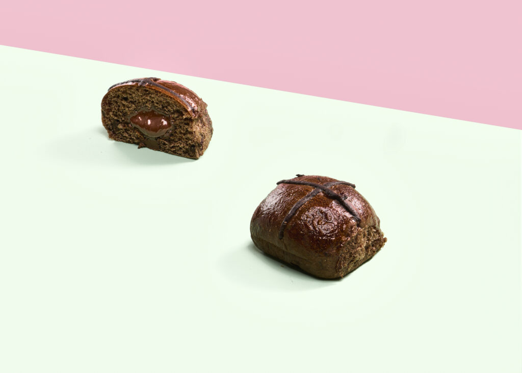 Nutella & Chocolate Hot Cross Bun