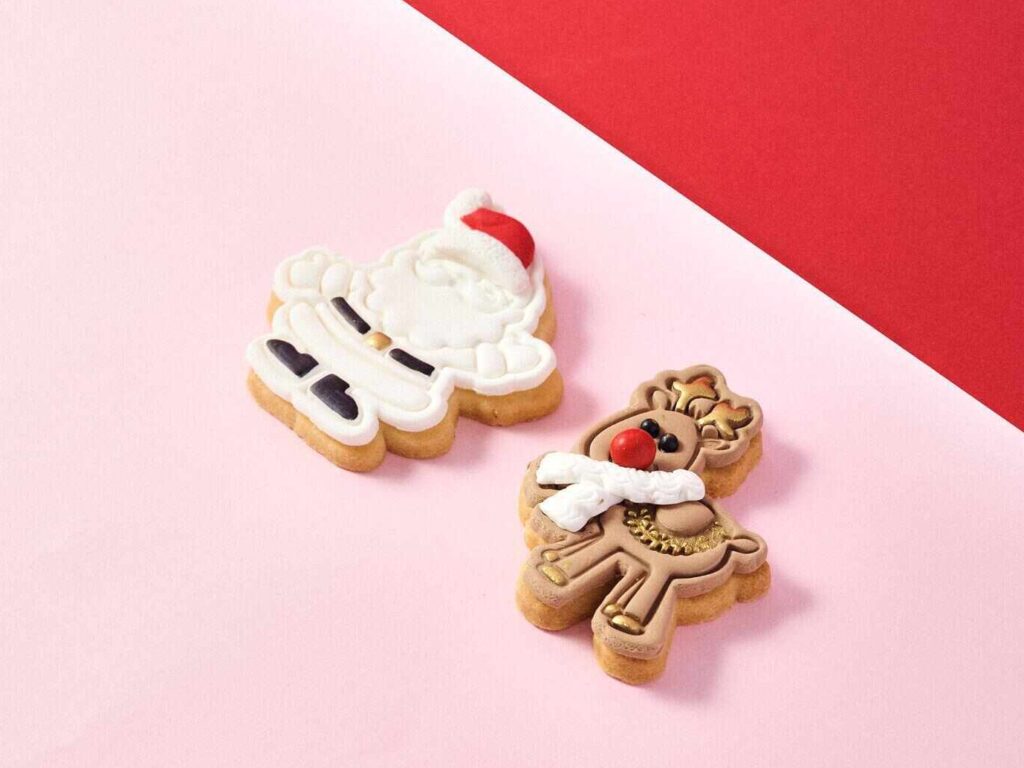 Santa & Reindeer Cookie Duo